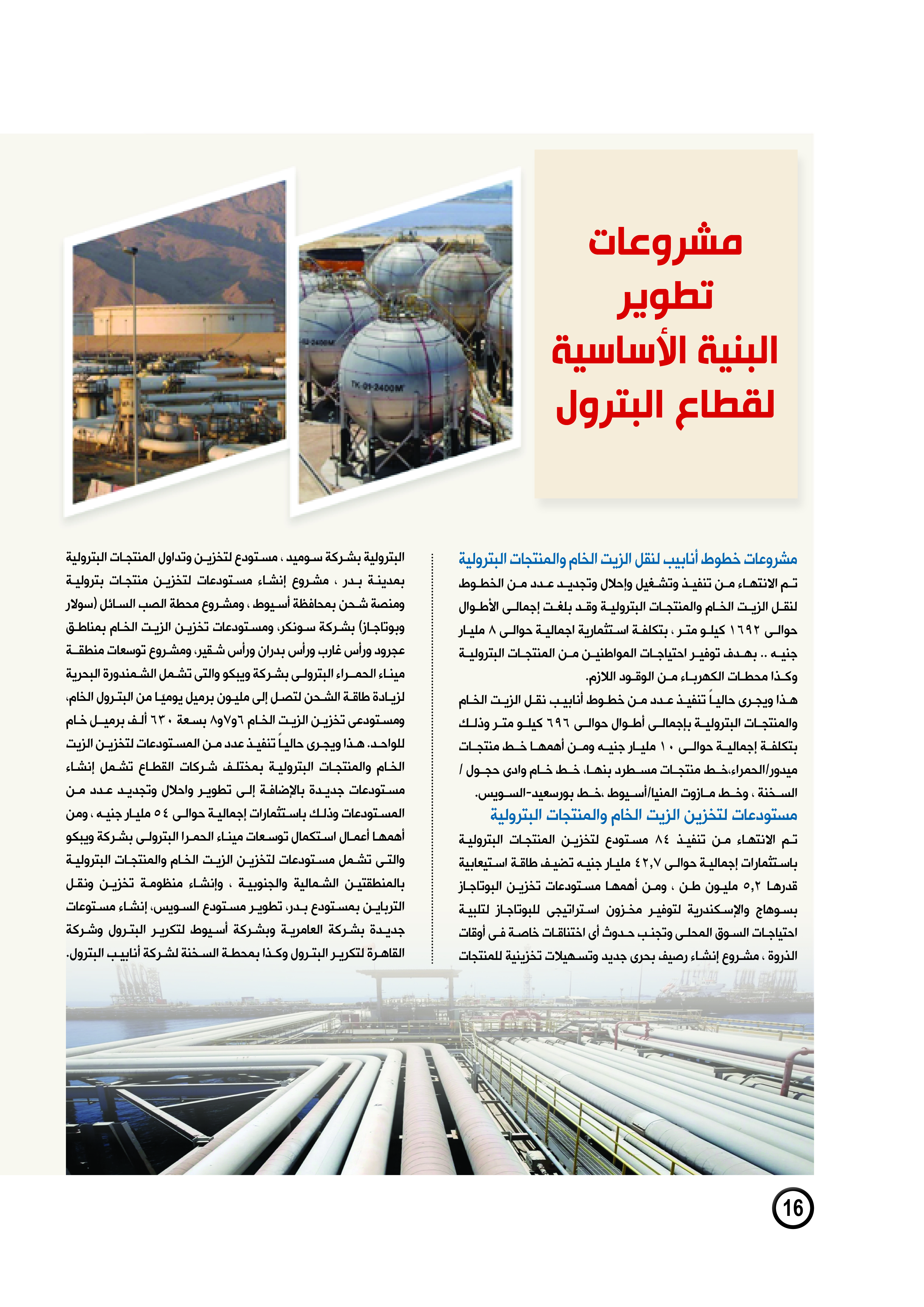 مشروعات التكرير والتصنيع