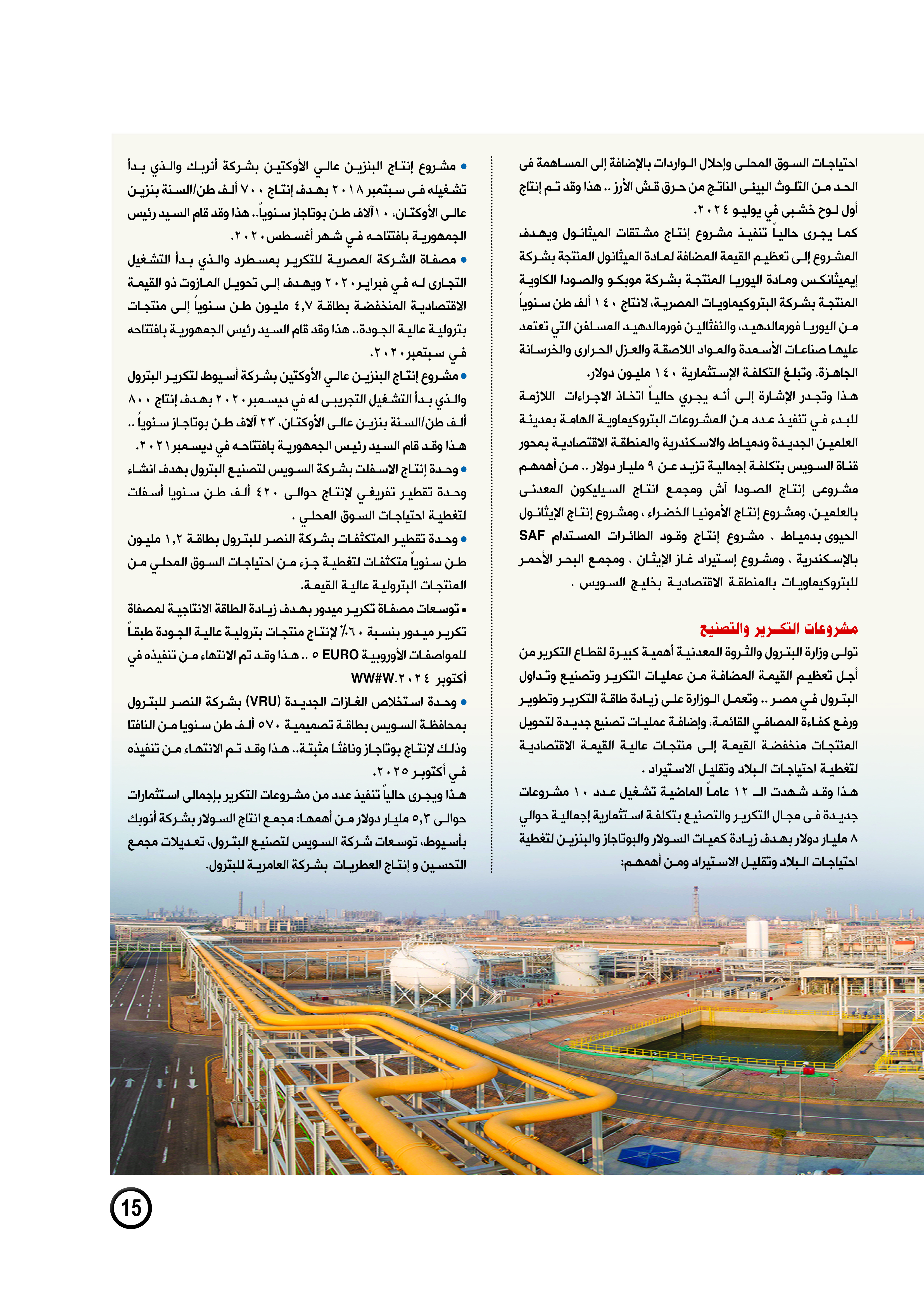 مشروعات البتروكيماويات