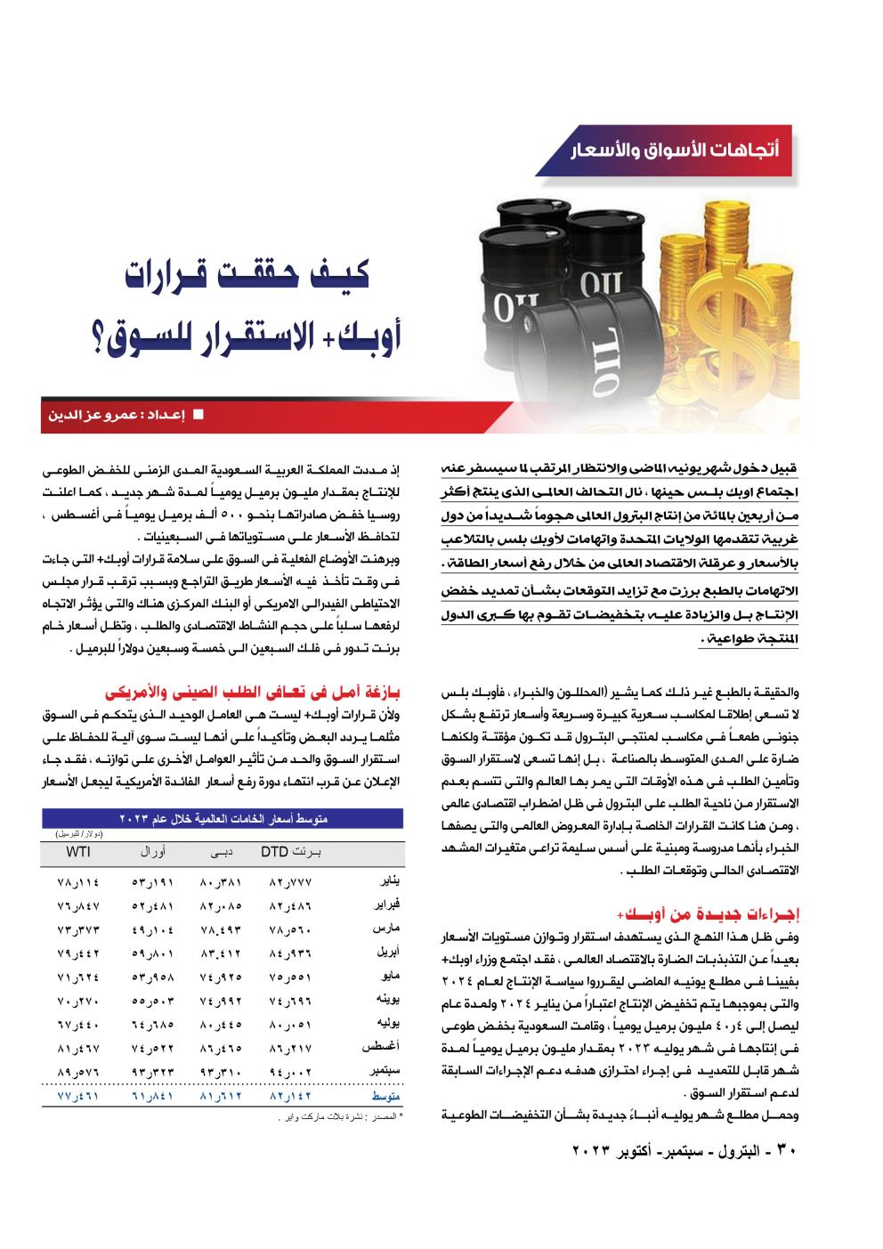 اتجاهات الأسعار.. كيف حققت قرارات أوبك+ الاستقرار للأسواق